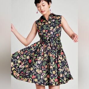 Kate Spade New York Marina Floral Garden Flare Mini Dress Size Med